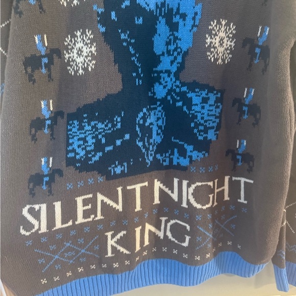 Game of Thrones Silent Night King Ugly Christmas Sweater – Unisex - Picture 2 of 8